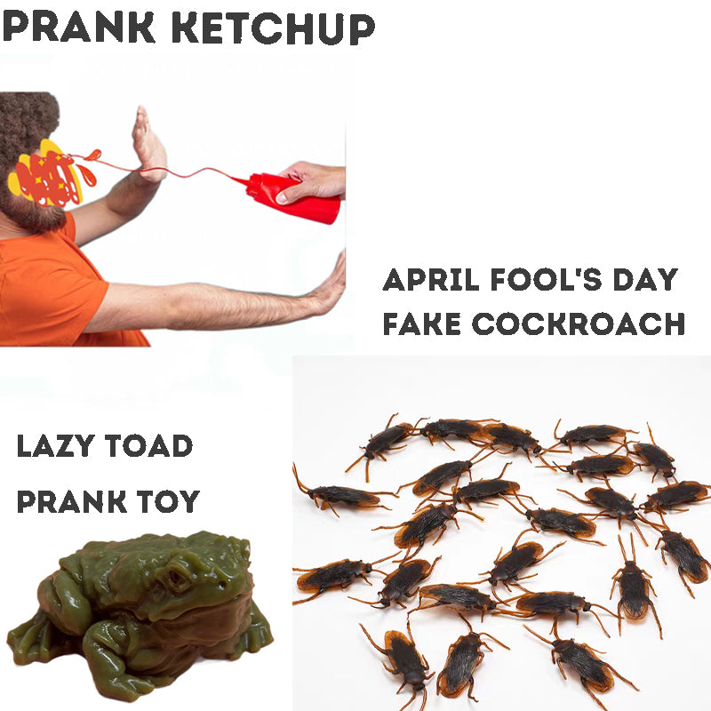 April Fool's Day Prank Toys Water Guns trick toy Fake Insect Practical Joke Electric Shock Pens Toy