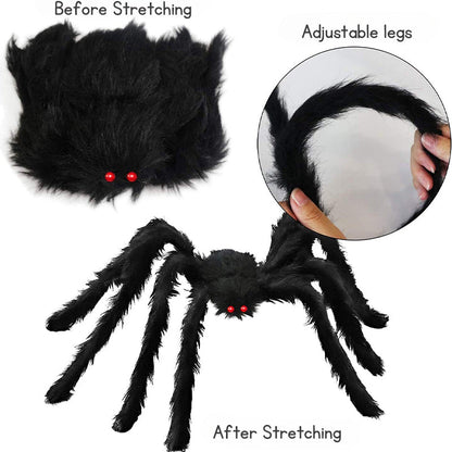 Halloween Decoration 5M Halloween Spider We+/- 1.5M Giant Spider cobweb Outdoor Indoor Home Party Decoration