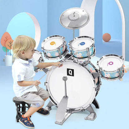 Kid's Hand Drum Jazz Drum Toy Beginner Home Practice Percussion Instrument