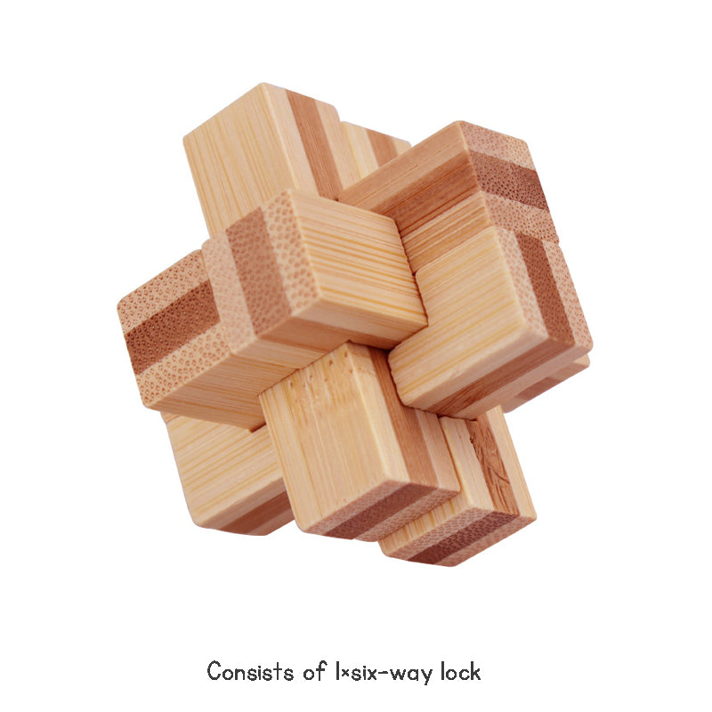 Stress Relief Toys 3D Brain Teaser LuBan Lock Puzzle Toy Building Blocks Learning Toys Unlocking Game Toy  For Kids Adults Gifts