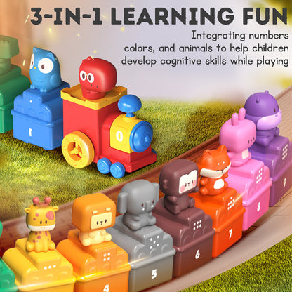 Montessori Educational Early Learning Digital Color Cognition Fun Play Toy Train