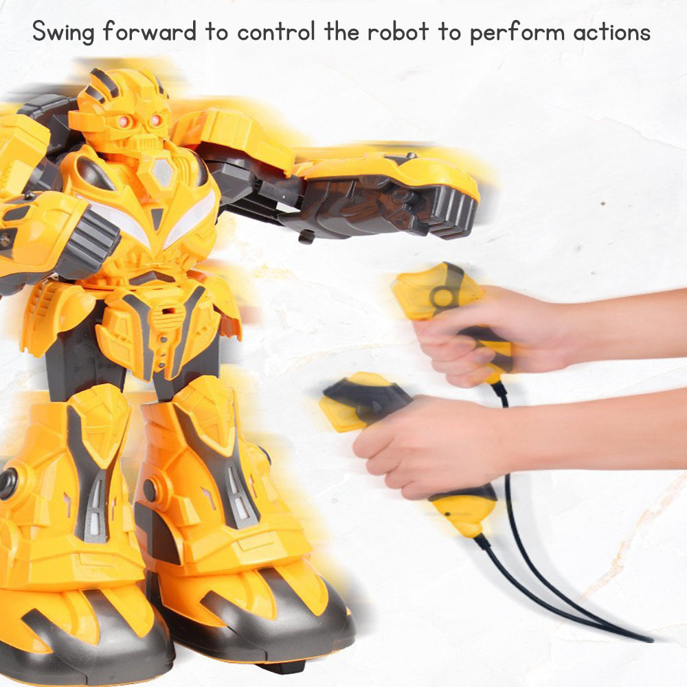 Remote-controlled combat robot toy with lights sound and boxing robot game ideal birthday gift for boys