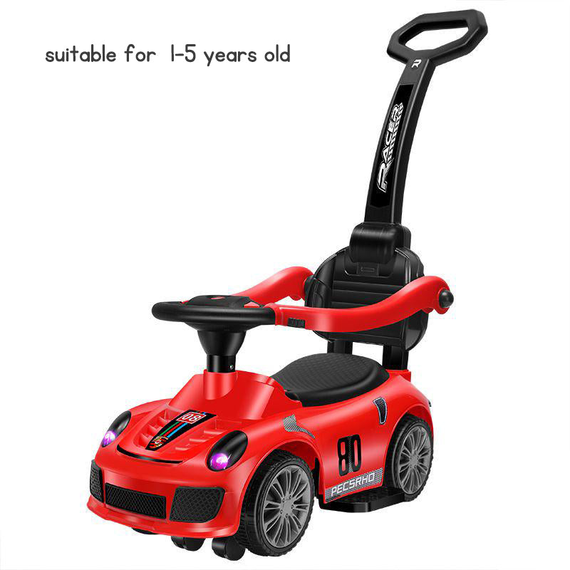 SG Local Delivery Toddler Ride On Pusher Car With Music and Handle Exercises Children's Walking Ability And Legs