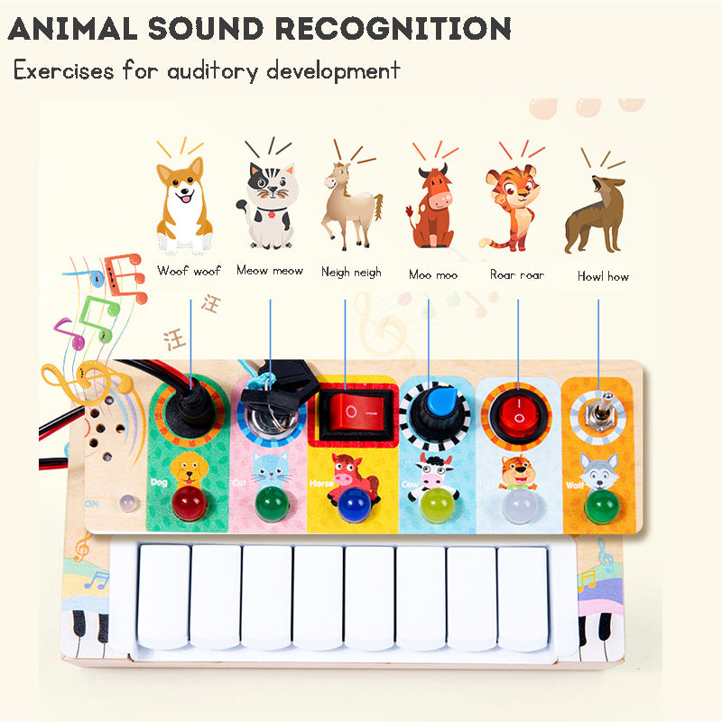 Early Education Wooden LED Switch Light Toy for Children - Enhances Color Recognition and Cognitive Skills