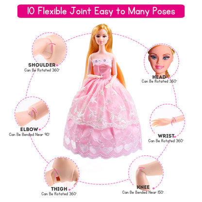 Dolls for Girls Baby Doll Dress up Doll Pretend Play Toys DIY Wardrobe Super-sized Doll