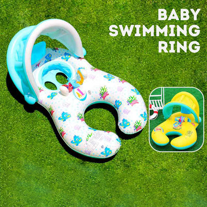 Baby Swimming Float Mother-child Swimming Ring Sunshade Infant Swimming Float Toddler Float