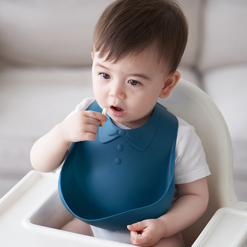 Silicone Baby Bib | Adjustable Fit Waterproof Bibs Easily Wipe Clean - Comfortable Soft Waterproof Bib Keeps Stains Off