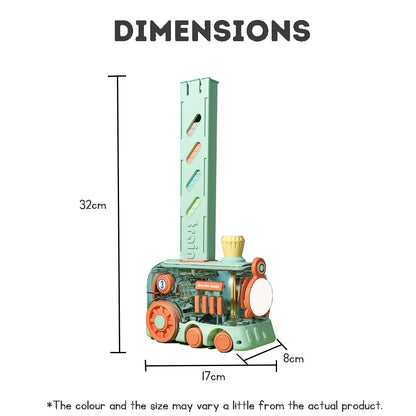 Kid's Electric Domino Train Automatic Domino Placement Electric Building Blocks Car Locomotive Educational Toy Boy Girl
