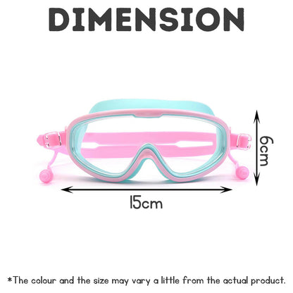 Goggles Swimming Kids Swimming Goggles Anti-fog Wide Vision Adjustable Waterproof Silicone Frame