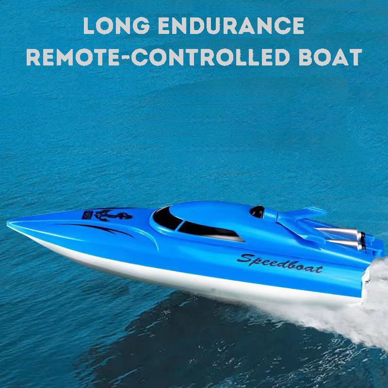 Electric remote-controlled speedboat 2.4G Long-Range Wireless Remote Control with Extended Battery Life Water Toy for Children