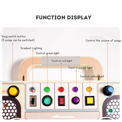 Early Education Wooden LED Switch Light Toy for Children - Enhances Color Recognition and Cognitive Skills