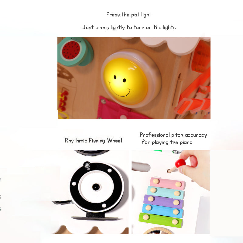 Baby Early Education Wooden Toys Baby Busy House DIY Children's Multi functional Toy