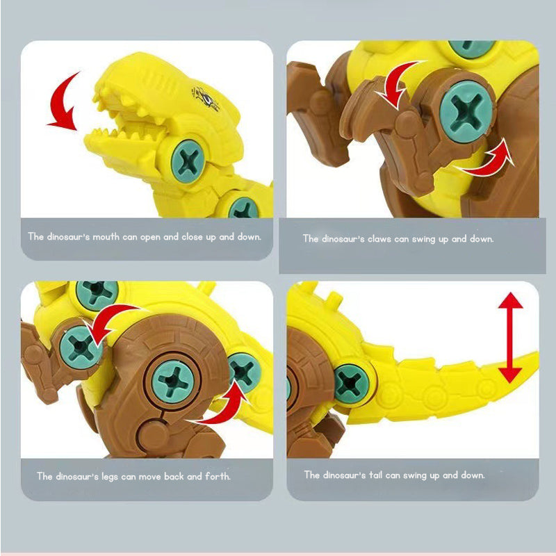 Kid's dinosaur assembly toy DIY hand screwing Puzzle Disassembly Toy Dinosaur model simulation toys