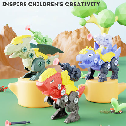 Kid's dinosaur assembly toy DIY hand screwing Puzzle Disassembly Toy Dinosaur model simulation toys
