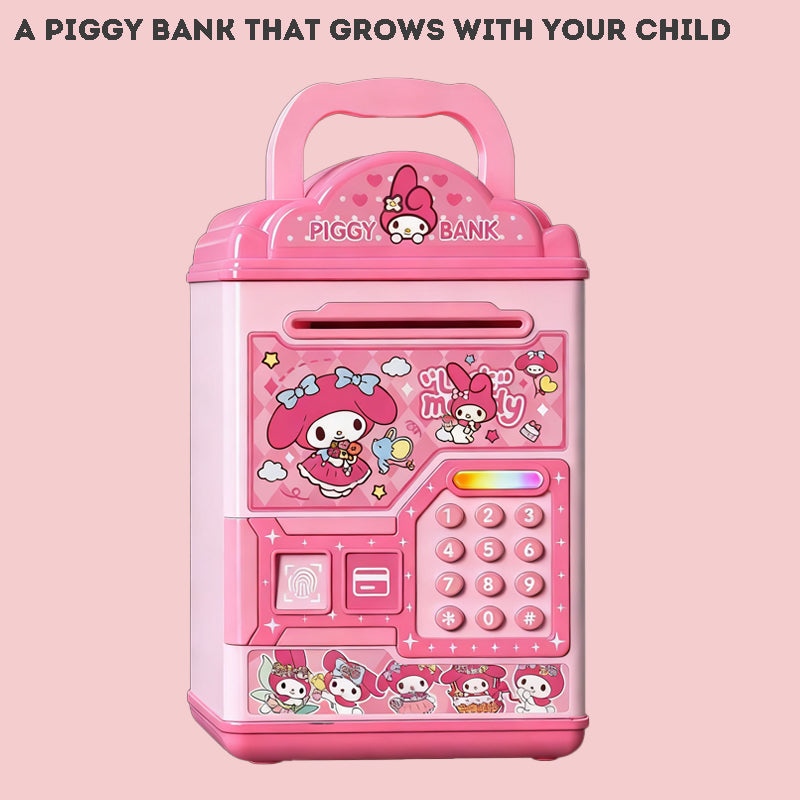 ATM Bank Savings Box Fingerprint Money Savings Box Coin Machine Children's Multi functional Safe Box