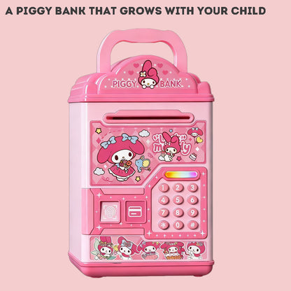 ATM Bank Savings Box Fingerprint Money Savings Box Coin Machine Children's Multi functional Safe Box