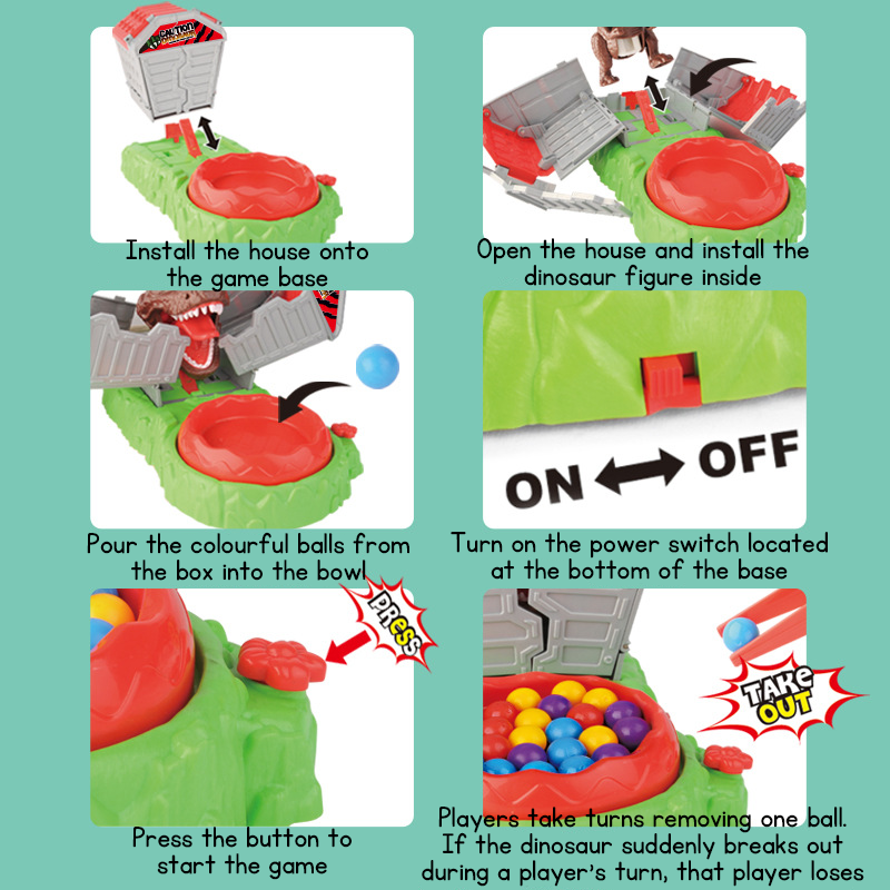 Kids Surprise Prank Toy and Party Game Collection, Balloon Popping Hammer Challenge, Pop-Up Pirate Barrel, Dinosaur Surprise House and Multiplayer Interactive Toys