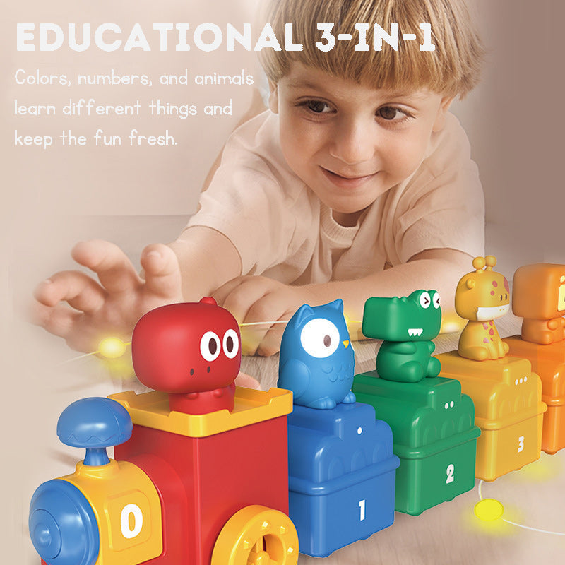Montessori Educational Early Learning Digital Color Cognition Fun Play Toy Train