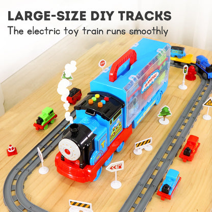 Train Toy Train Model Electric Train Set Simulated Train Track Sliding Car Track