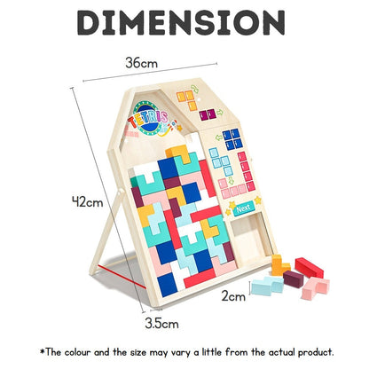 Multifunctional 3D Tetris Block Puzzle Building Blocks Multifunctional Jigsaw Board Educational Toy