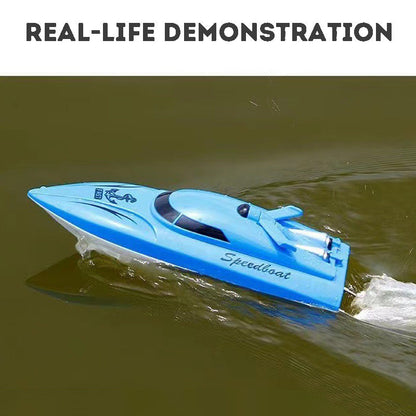 Electric remote-controlled speedboat 2.4G Long-Range Wireless Remote Control with Extended Battery Life Water Toy for Children