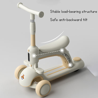 Children's Multifunctional Scooter Foldable Push Car Baby Stroller High Chair