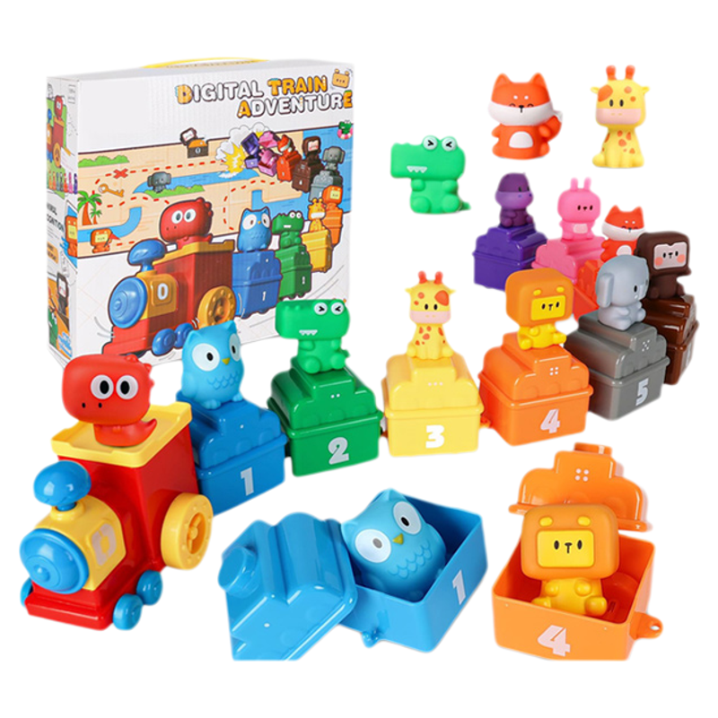 Montessori Educational Early Learning Digital Color Cognition Fun Play Toy Train