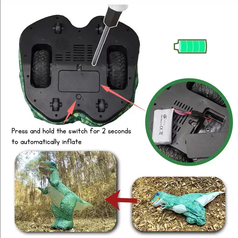 Remote Control Inflatable T-Rex Dinosaur Toy for Kids, Realistic Electric Walking Dinosaur Toy, Birthday Gift