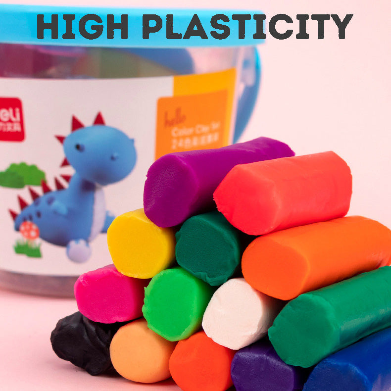 24-Color Non-Toxic Play dough Set for Kids, Ideal for Kindergarten and Elementary School Play