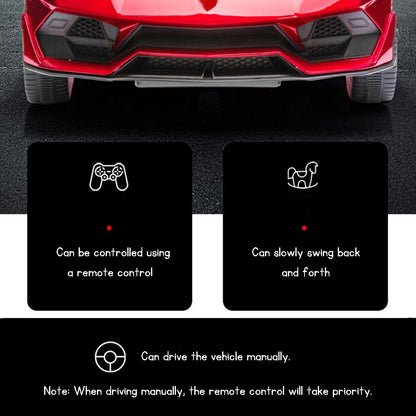 Kids Electric Sports Car Lamborghini rechargeable remote-controlled music-playing, with lights multifunctional toy perfect gift for boys girls