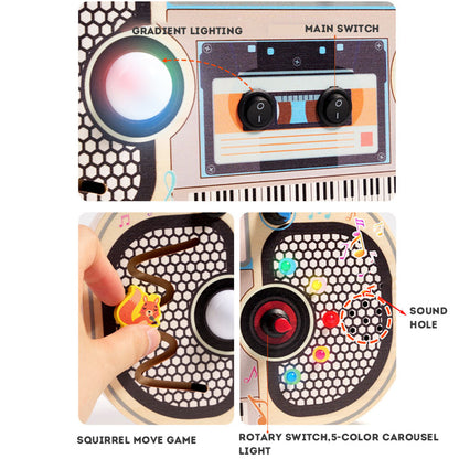 Early Education Wooden LED Switch Light Toy for Children - Enhances Color Recognition and Cognitive Skills