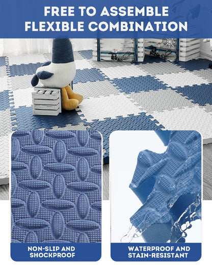 Baby Play Mat Puzzle Mat Foam 30cm*30cm*2.5cm Kids Crawling Interlocking Extra Thick Soundproof Waterproof Floor Mat