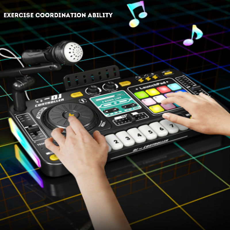 Kid's  Bluetooth DJ Mixer Toy Electronic Keyboard Toy Playing Musical Instrument Microphone Music Toy Instrument Toy