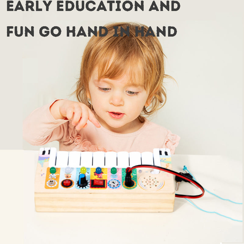Early Education Wooden LED Switch Light Toy for Children - Enhances Color Recognition and Cognitive Skills