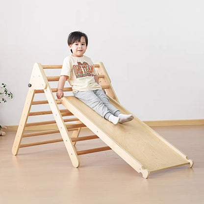 3-in-1 Wooden Climbing Frame for Kids – Indoor & Outdoor Playgym Set with Slide, Ladder & Arch