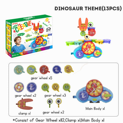 Children's Electric Building Blocks Transform Gear Construction DIY Educational Assembly Toy Set