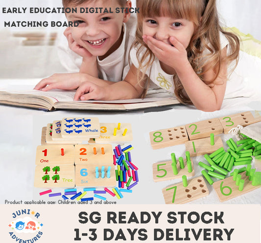 Children's Montessori Baby Number Toy Math Counting Matching Learning Stick Early Education Toy