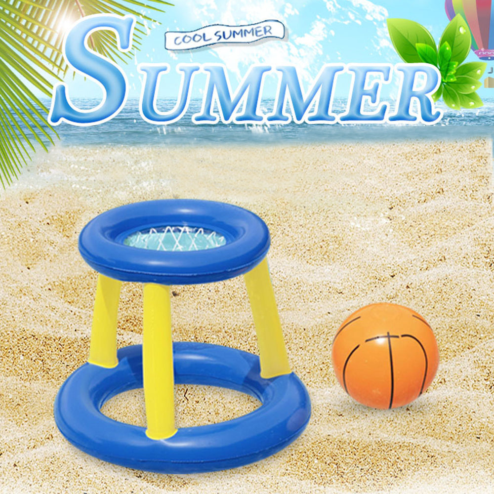 Kid's Water Basketball Hoop Parent-Child Interactive Non-toxic PVC Water Sports Inflatable Basketball Boys Girls