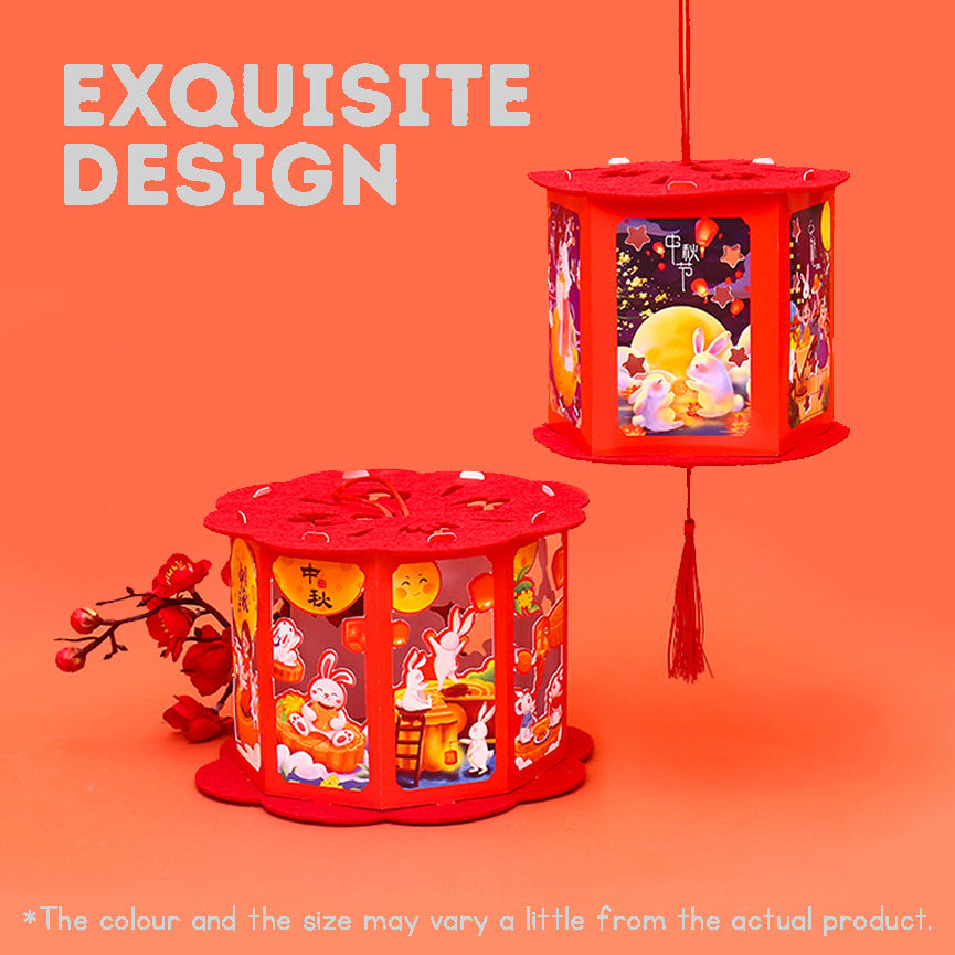 Super Easy DIY Children's Mid-Autumn Festival Lantern Carousel Decoration with Tutorial and Materials Package