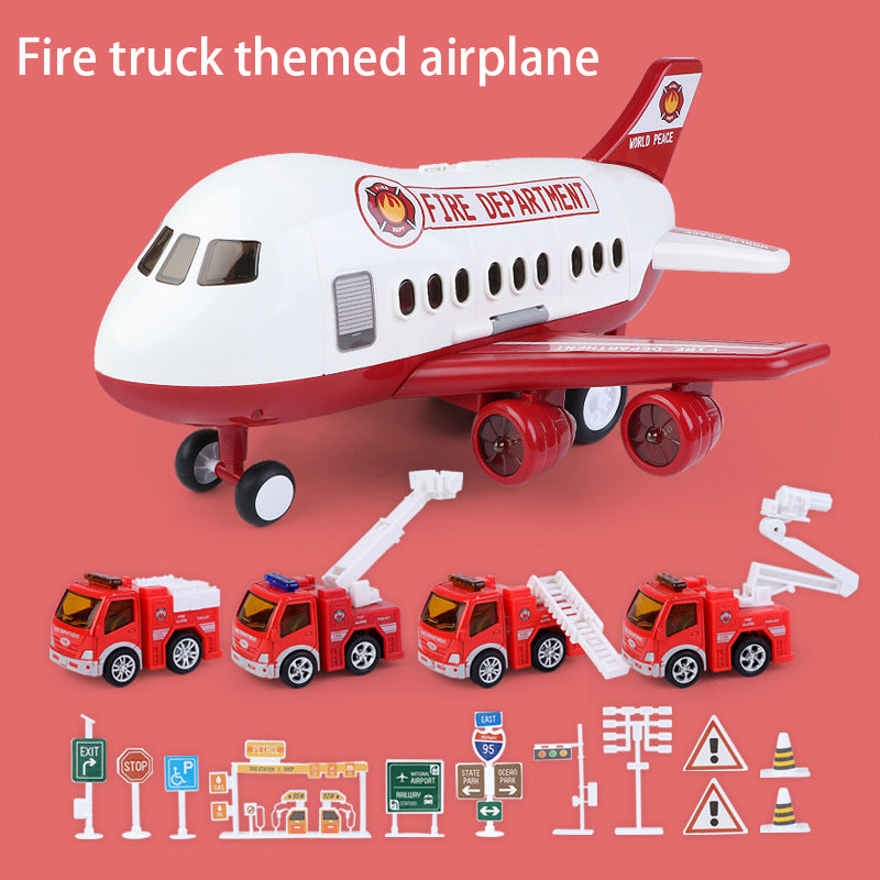 Transport Cargo Airplane Toy with Music and Light, Toy Airplane Car Toy Play Set with Vehicle Car Toy