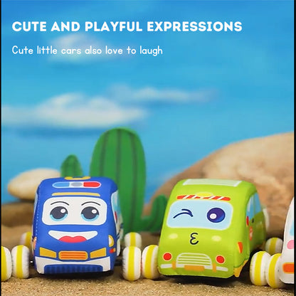 Baby toys Children's early education educational toys portable detachable baby cartoon cloth toy car set