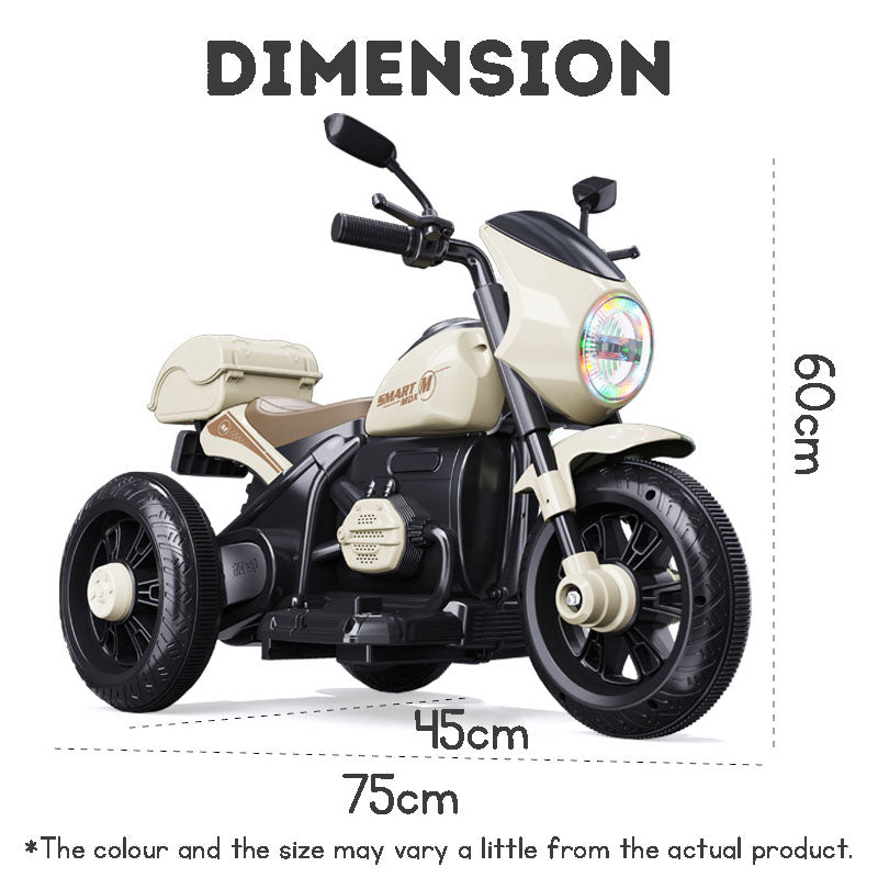 Multifunctional Electric Tricycle Motorcycle for Kids with Lights, Early Learning, and the ability to move forward and backward