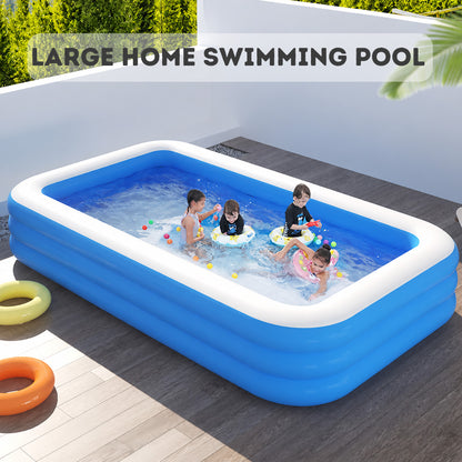 Big Inflatable Swimming Pool for Kids and Babies with Sunshade Canopy Thickened PVC Family Kids Paddling Pool