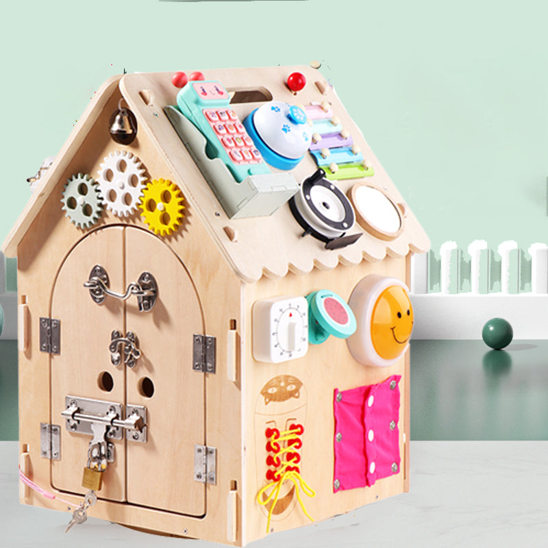 Baby Early Education Wooden Toys Baby Busy House DIY Children's Multi functional Toy