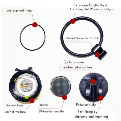 Smart Bicycle Light Front and Rear LED Bike Light  Scooter Headlight Taillight, Mountain Bike Light