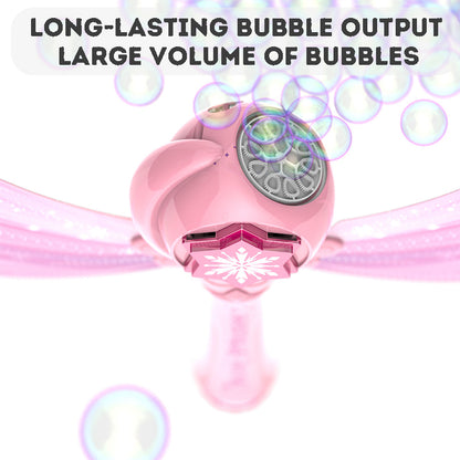 Princess Magic Wand Automatic Bubble Machine Handheld Glowing Music Fairy Wand Leak-proof Bubble Stick