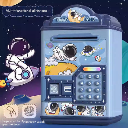 ATM Bank Savings Box Fingerprint Money Savings Box Coin Machine Children's Multi functional Safe Box