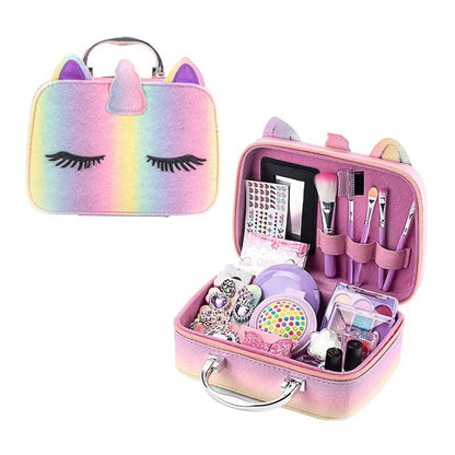 Kids Makeup Toys Girls Pretend Toys 30-pieces Makeup Bag Set Princess Gift Beauty Toys Set