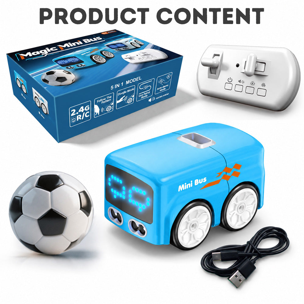 Magic Mini Bus Smart RC Car Gesture Sensing Toy Car Line Following Obstacle Avoidance Boys Girls Toy Birthday Gift