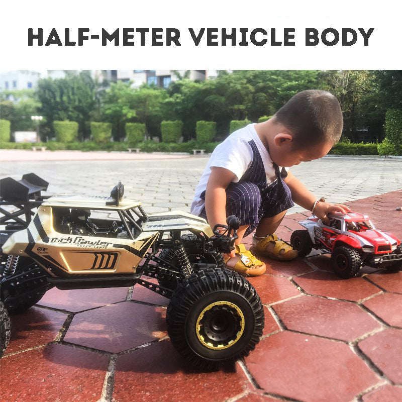 1:8 Scale Large Half-Meter Body Alloy Climbing Remote Control Car, Suspension Shock Absorption, 4WD Off-Road Vehicle Toy